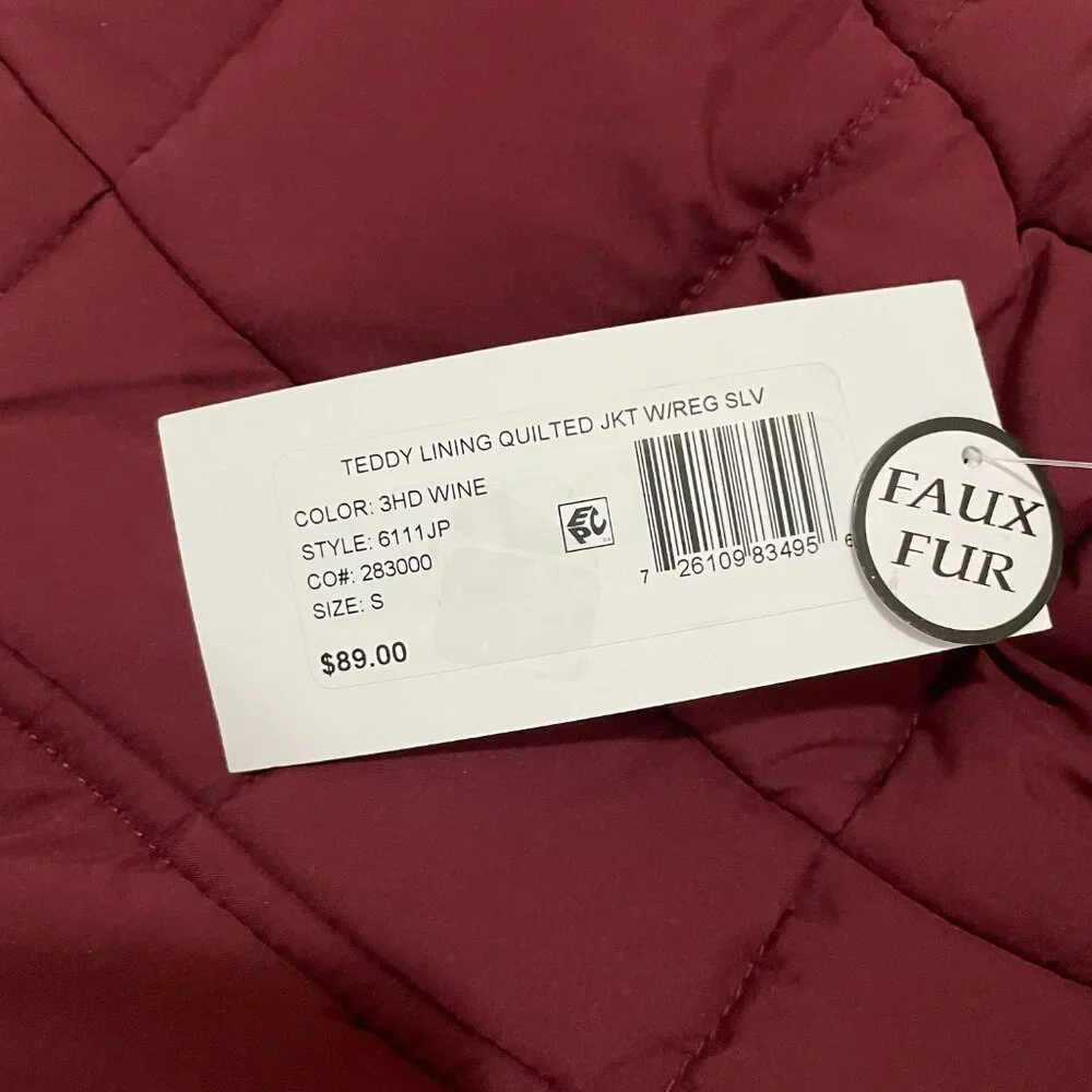 Maralyn & Me - Quilted Coat - Wine Red - NWT - Picture 10 of 11